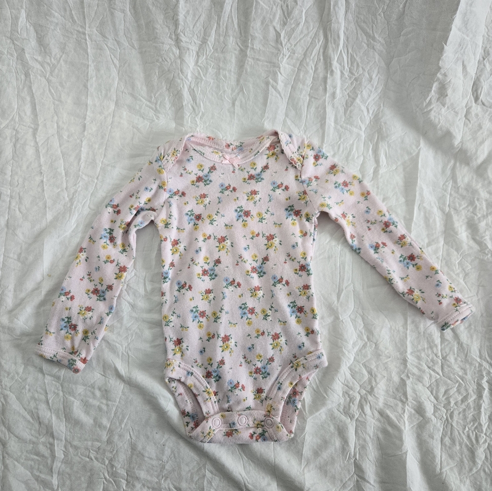 Carter's Pink Floral Baby Onesie